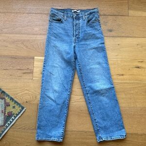 Levis Ribcage Blue Jeans